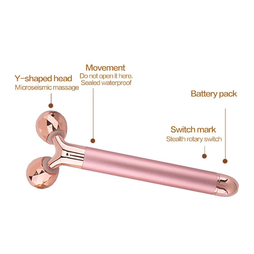 Electric Roller Beauty Bar Vibrating Facial Roller Massager Skin Care