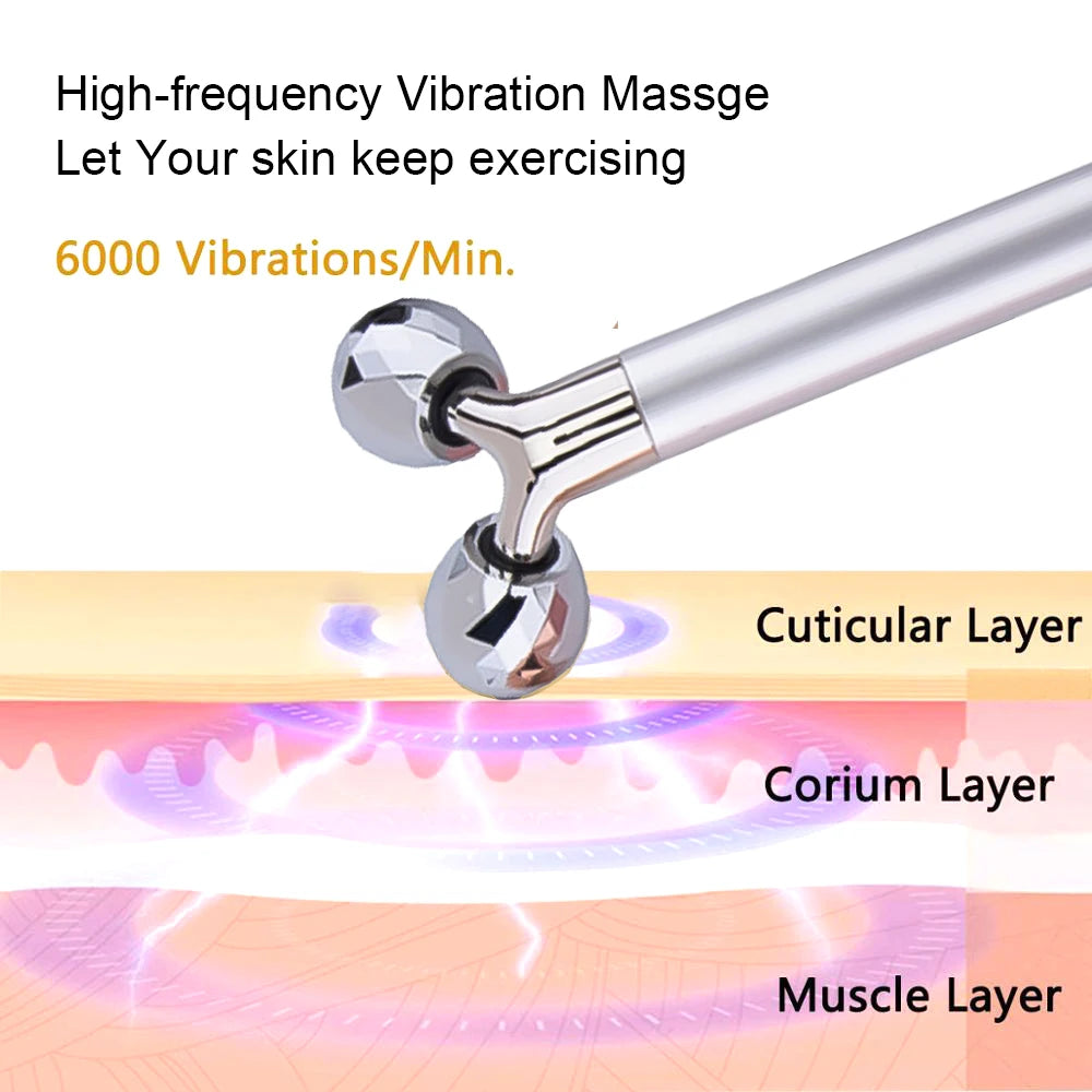 Electric Roller Beauty Bar Vibrating Facial Roller Massager Skin Care