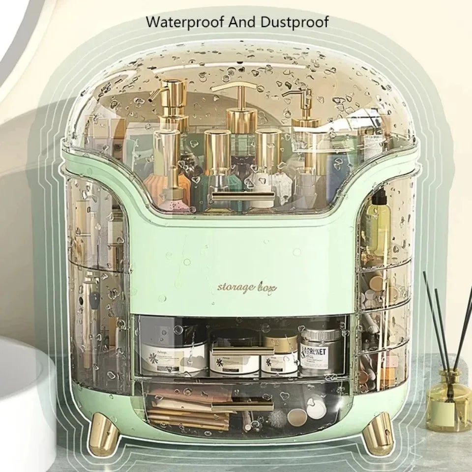 Desktop Makeup Organizer Transparent Jewelry Cosmetic Storage Box