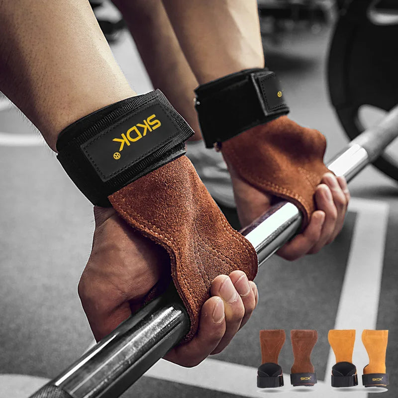 Gym For Men Women Cowhide Palm Guards Weightlifting Fitness