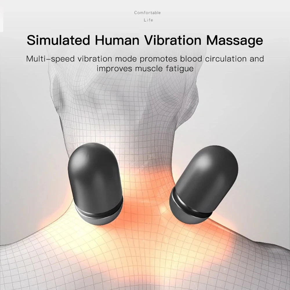 Electric Neck Massager Pillow Cervical Stretcher Heating Massage