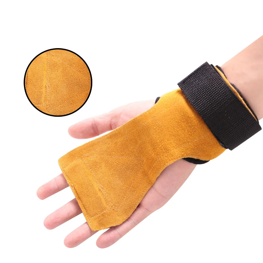 Gym For Men Women Cowhide Palm Guards Weightlifting Fitness