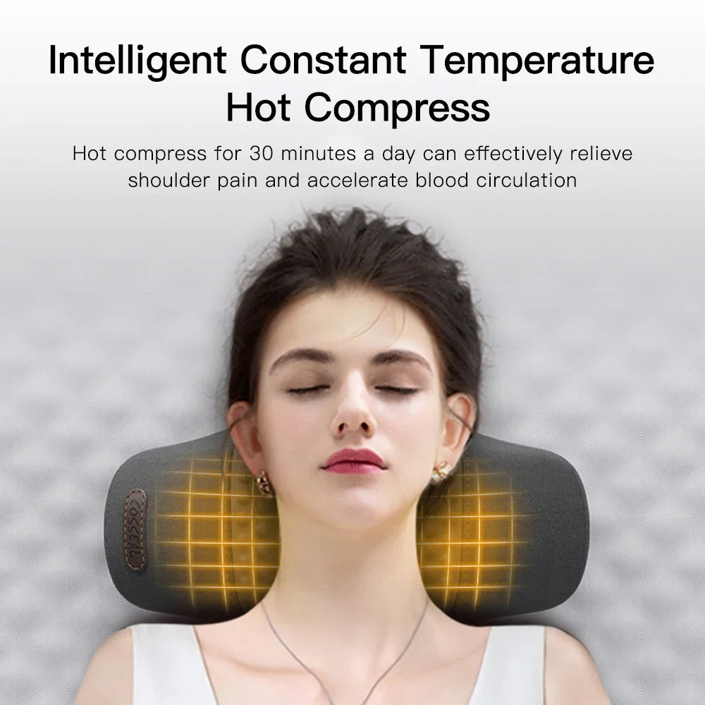 Electric Neck Massager Pillow Cervical Stretcher Heating Massage