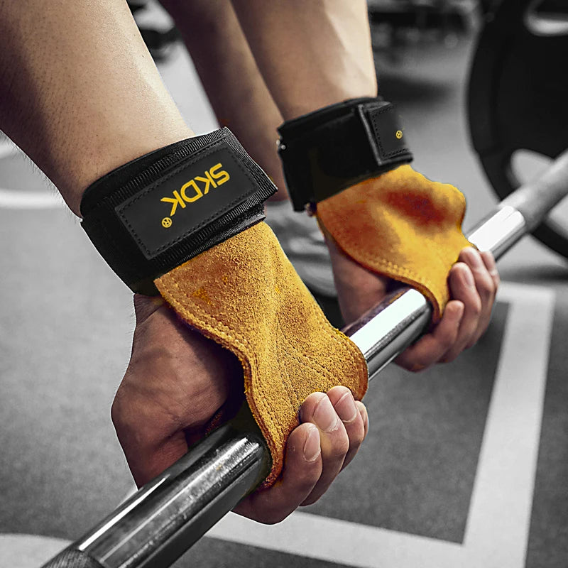 Gym For Men Women Cowhide Palm Guards Weightlifting Fitness