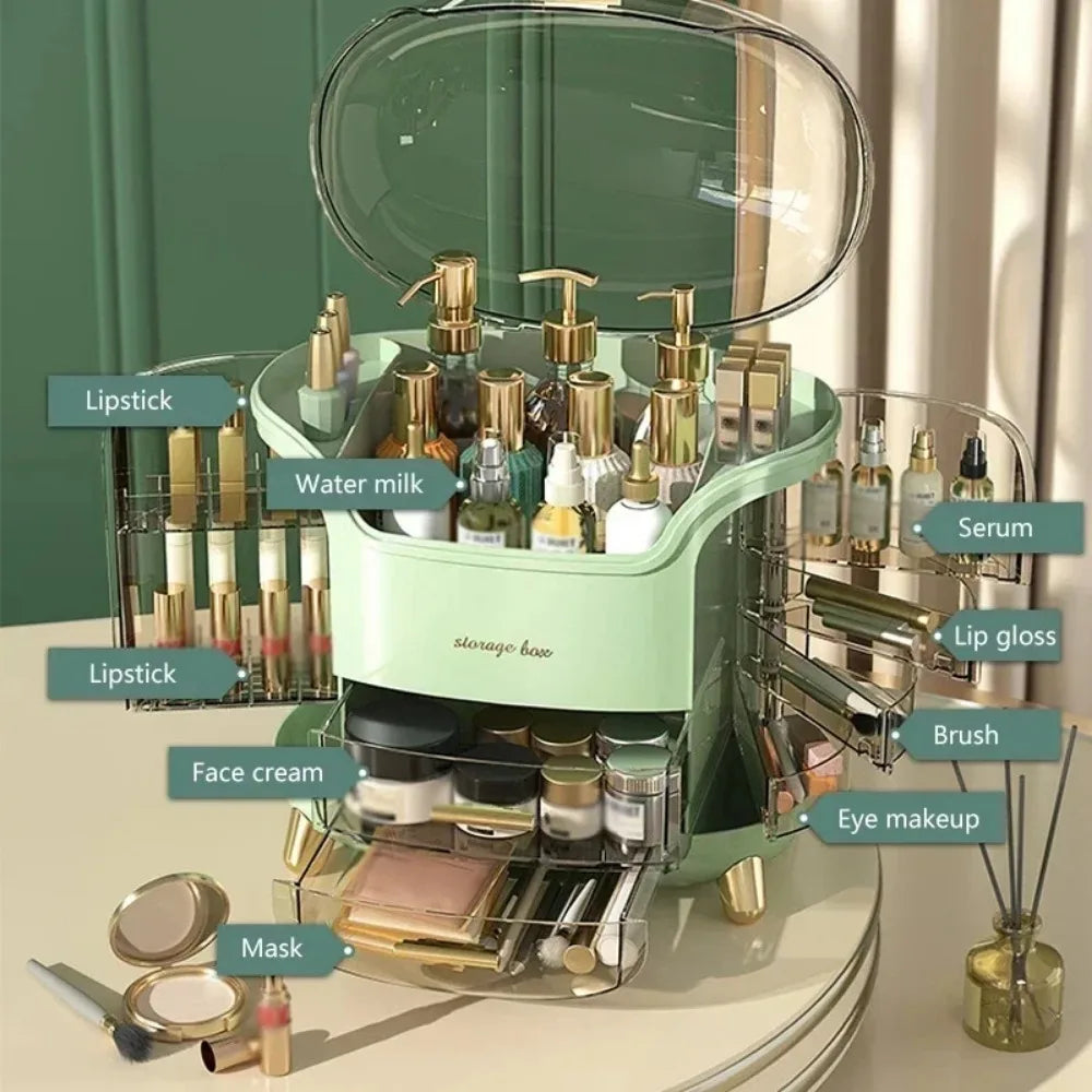 Desktop Makeup Organizer Transparent Jewelry Cosmetic Storage Box