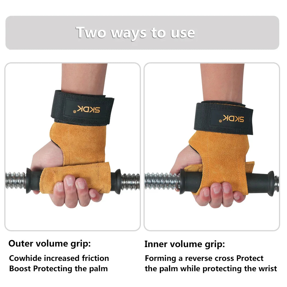 Gym For Men Women Cowhide Palm Guards Weightlifting Fitness