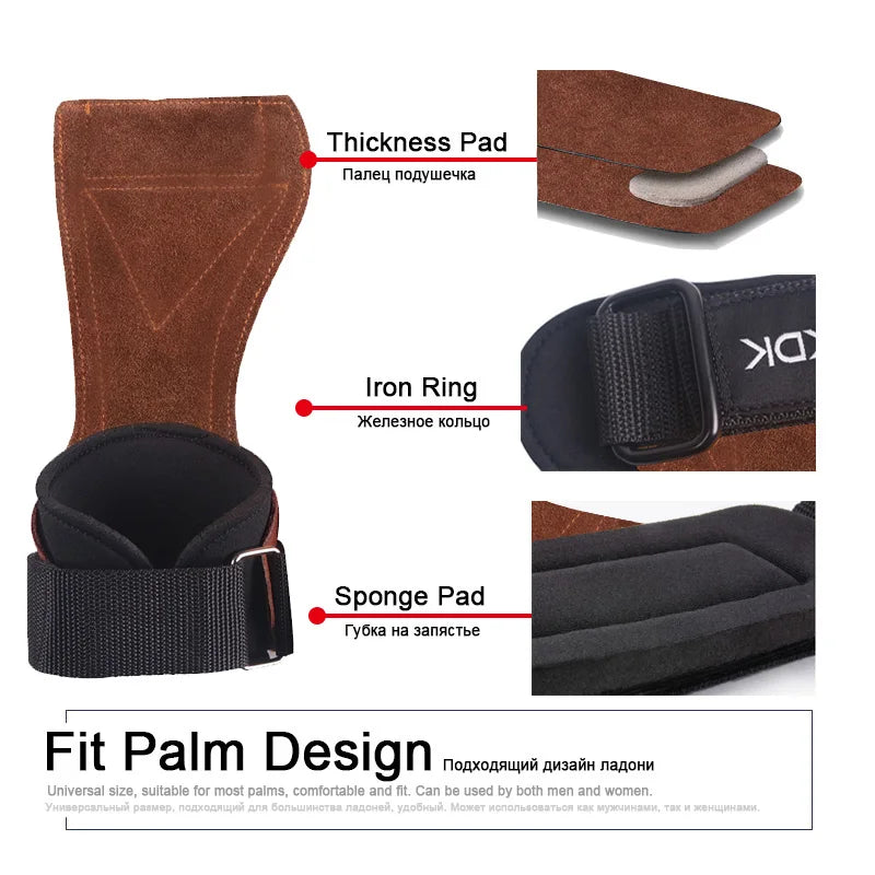 Gym For Men Women Cowhide Palm Guards Weightlifting Fitness