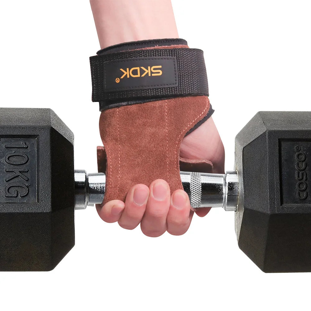 Gym For Men Women Cowhide Palm Guards Weightlifting Fitness