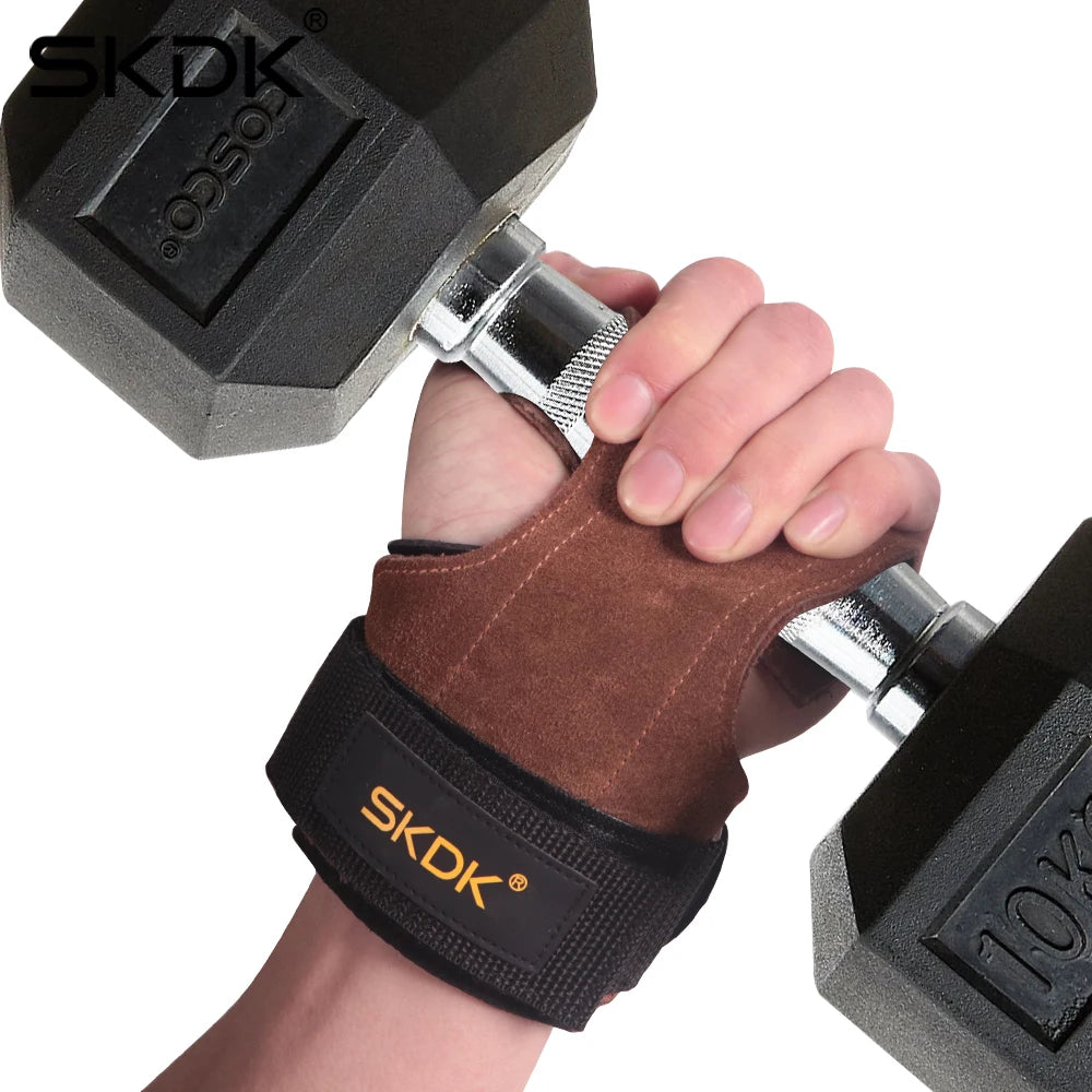 Gym For Men Women Cowhide Palm Guards Weightlifting Fitness