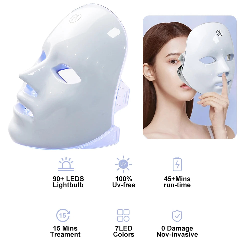 LED Facial Mask Therapy Face Skin Care Mask Anti Therapy Skin