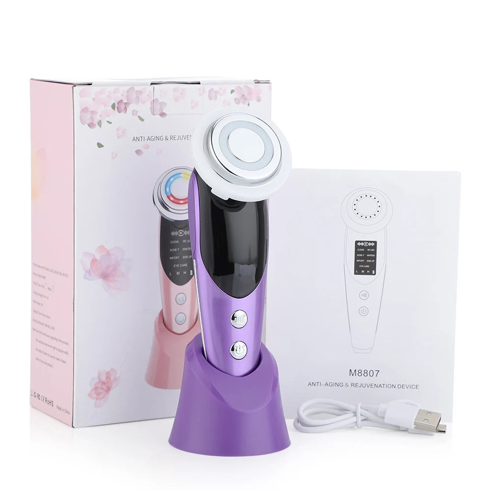 Face Lifting Device EMS Microcurrent Skin LED Facial Neck Massager