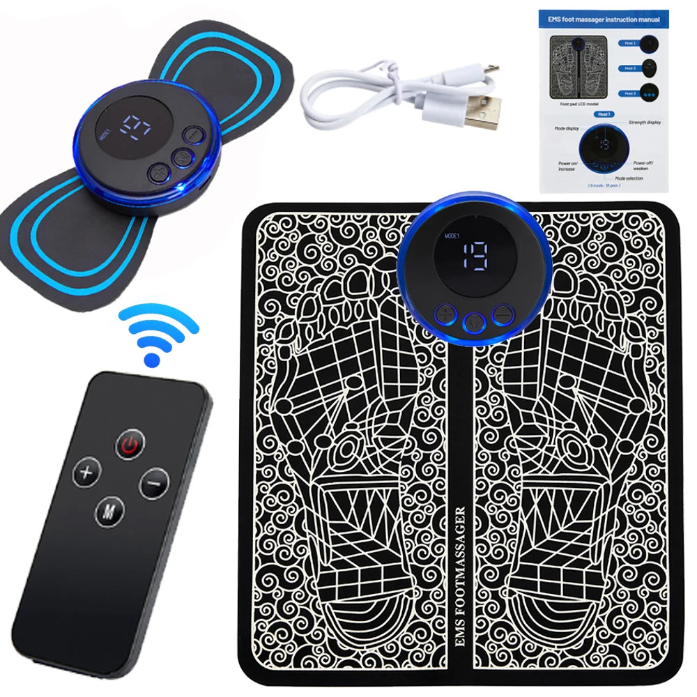 Elektrische EMS Voetmassager – Puls Spierontspanning en Pijnverlichting