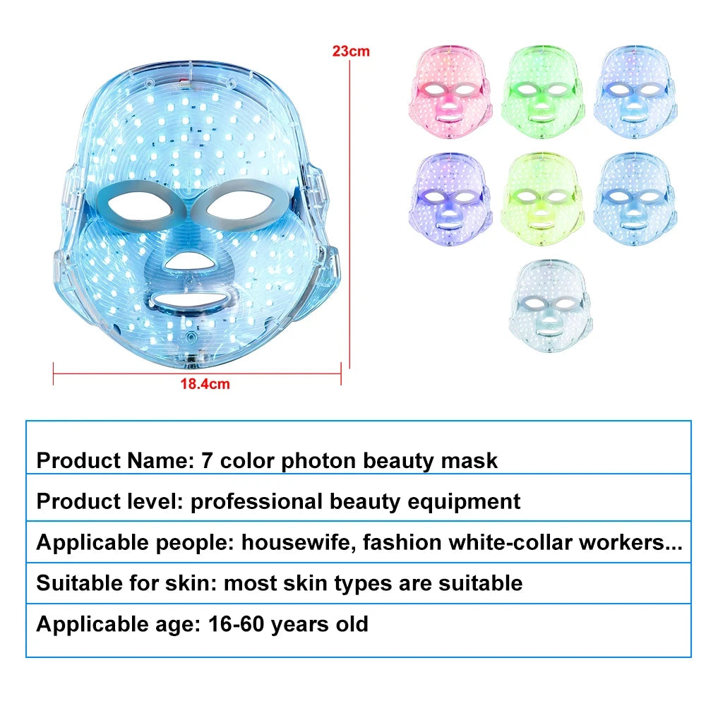 LED Facial Mask Therapy Face Skin Care Mask Anti Therapy Skin
