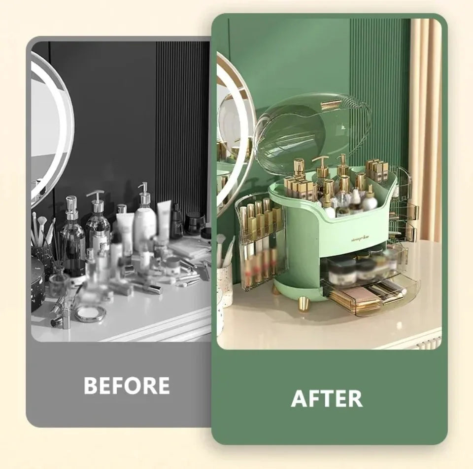 Desktop Makeup Organizer Transparent Jewelry Cosmetic Storage Box