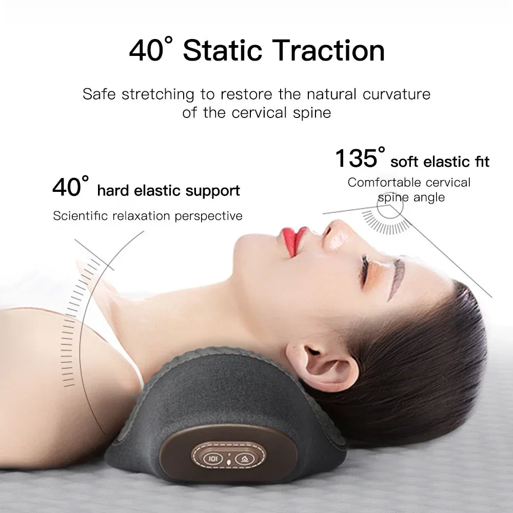 Electric Neck Massager Pillow Cervical Stretcher Heating Massage