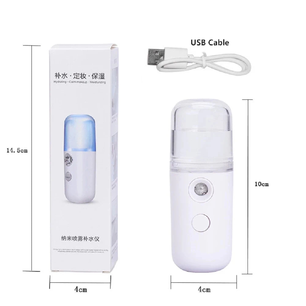 Facial Sprayer  Humidifier Rechargeable Nebulizer Face Steamer