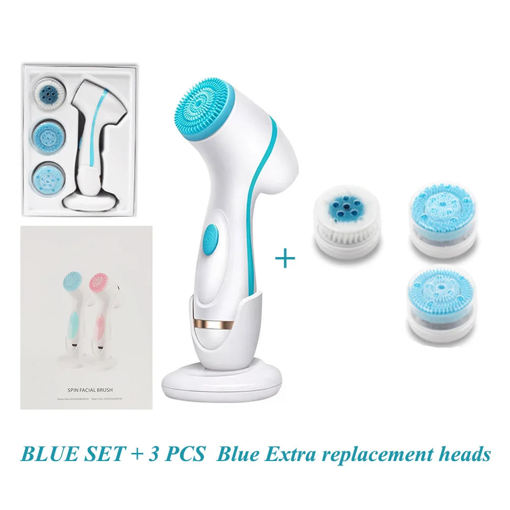 Facial Cleansing Brush Sonic Face Spin Brush Set Facial System