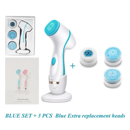 Facial Cleansing Brush Sonic Face Spin Brush Set Facial System