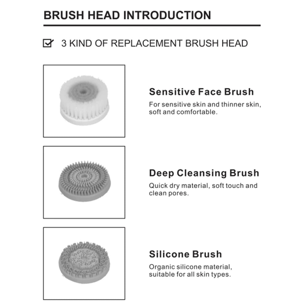 Facial Cleansing Brush Sonic Face Spin Brush Set Facial System