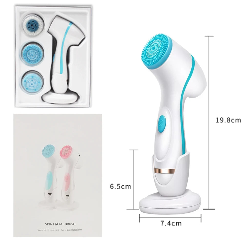 Facial Cleansing Brush Sonic Face Spin Brush Set Facial System