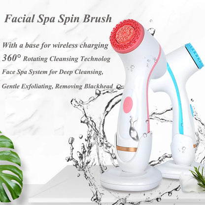Facial Cleansing Brush Sonic Face Spin Brush Set Facial System