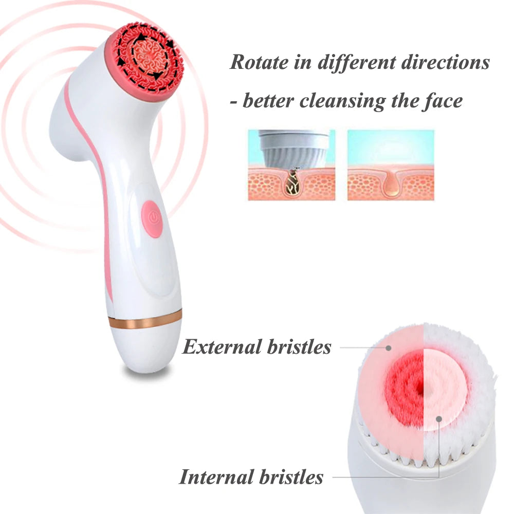 Facial Cleansing Brush Sonic Face Spin Brush Set Facial System