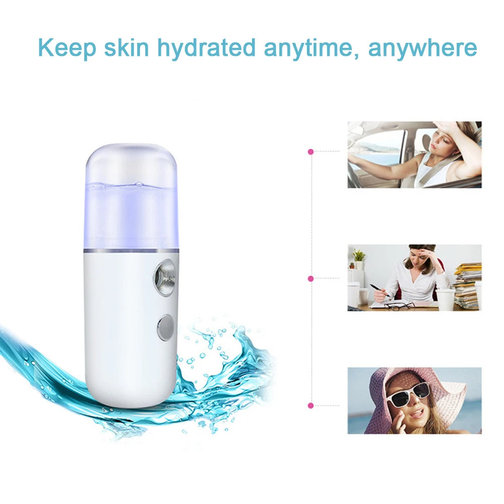 Facial Sprayer  Humidifier Rechargeable Nebulizer Face Steamer