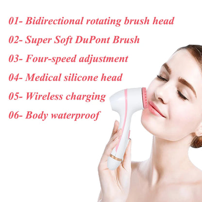 Facial Cleansing Brush Sonic Face Spin Brush Set Facial System