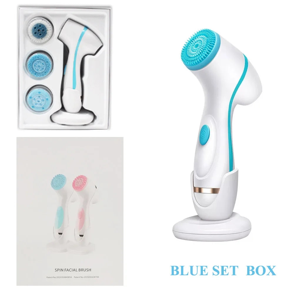 Facial Cleansing Brush Sonic Face Spin Brush Set Facial System