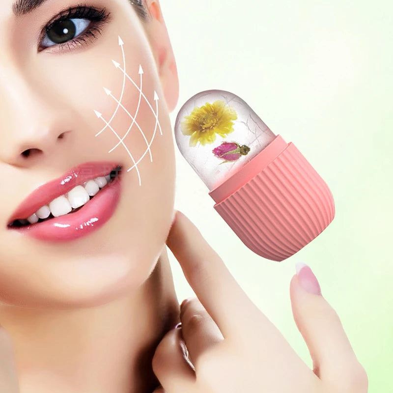 Silicone Ice Facial Roller Skin Care Beauty Lifting Contouring Tools