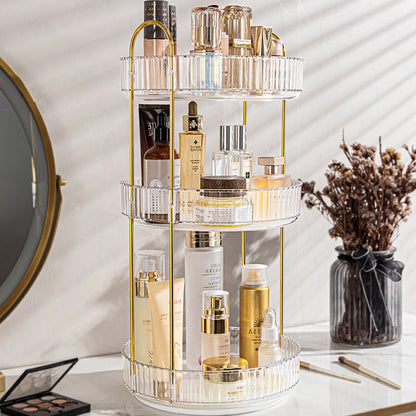 Luxury Makeup Organizer 360° Rotating Desktop Cosmetic Shelf