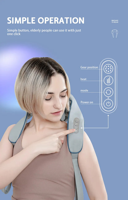 Portable Mini Relaxer Dredge Kneading Smart Electric Wrap Heated