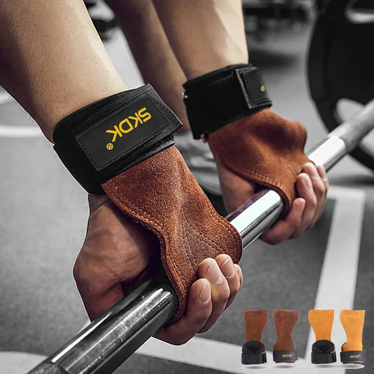 Gym For Men Women Cowhide Palm Guards Weightlifting Fitness