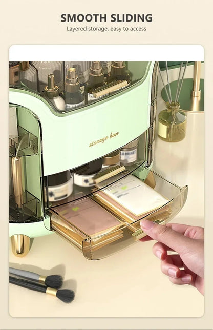 Desktop Makeup Organizer Transparent Jewelry Cosmetic Storage Box