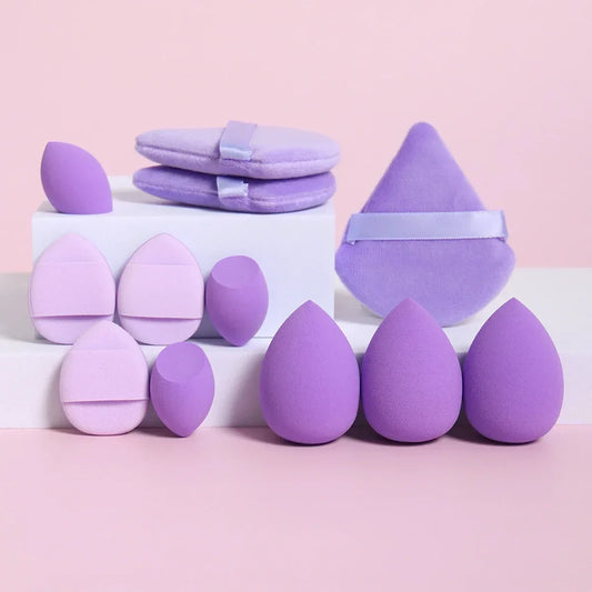 Sponge Velvet Triangle Powder Puff Face Finger Make Up Accessories
