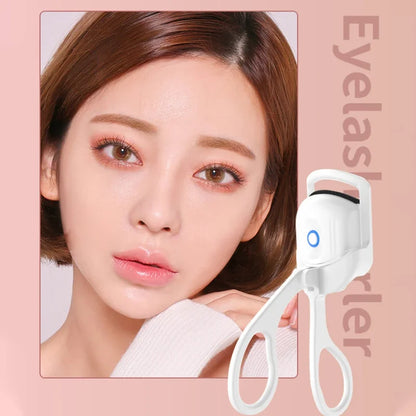 Electric eyelash curler, heated eyelash curler, curling device