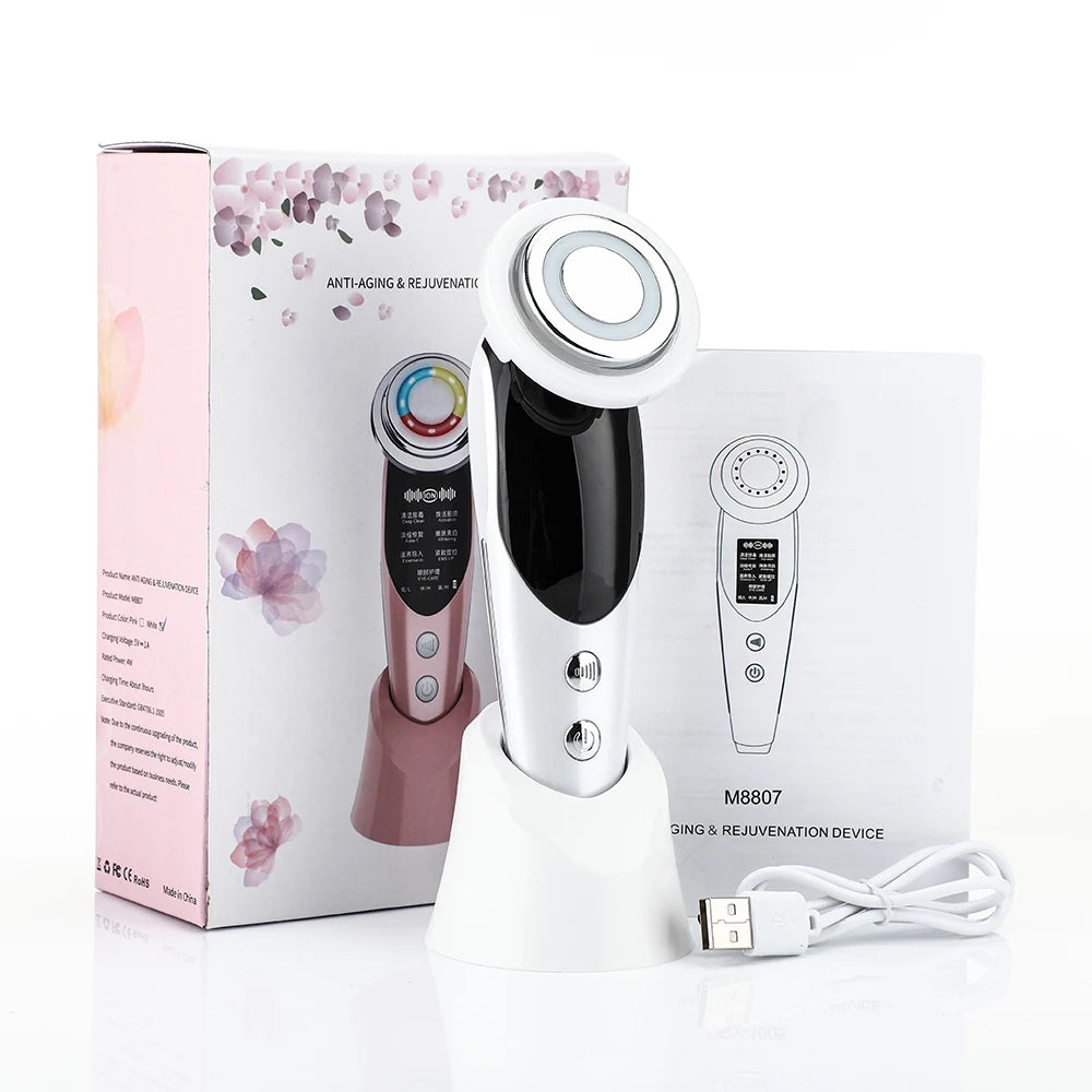 Face Lifting Device EMS Microcurrent Skin LED Facial Neck Massager