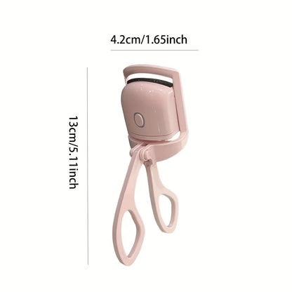 Electric eyelash curler, heated eyelash curler, curling device