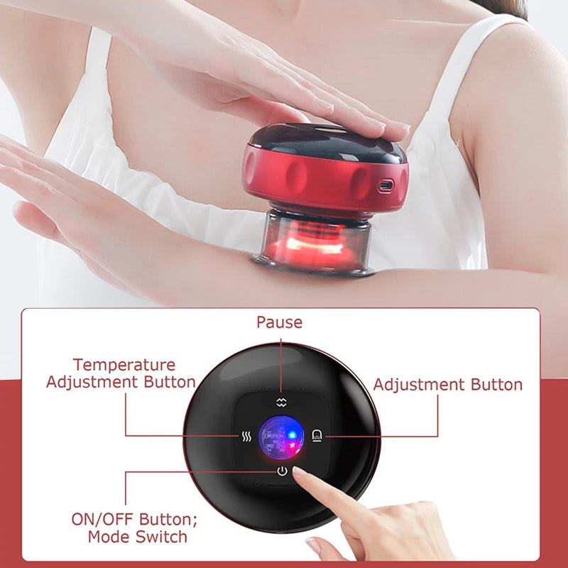 Body Scraping Massage Smart Electric Vacuum Cupping Heating