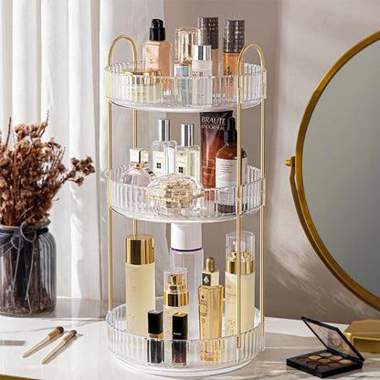 Luxury Makeup Organizer 360° Rotating Desktop Cosmetic Shelf