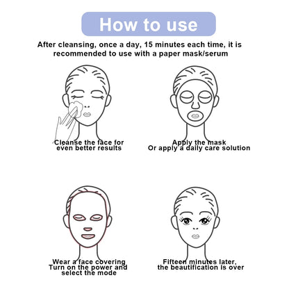 LED Facial Mask Therapy Face Skin Care Mask Anti Therapy Skin