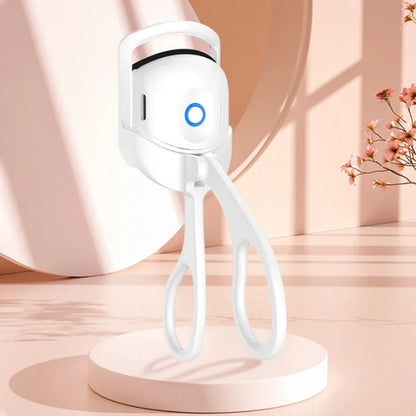 Electric eyelash curler, heated eyelash curler, curling device
