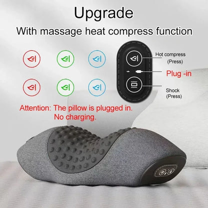 Electric Neck Massager Pillow Cervical Stretcher Heating Massage