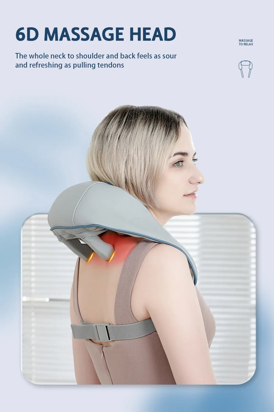 Portable Mini Relaxer Dredge Kneading Smart Electric Wrap Heated