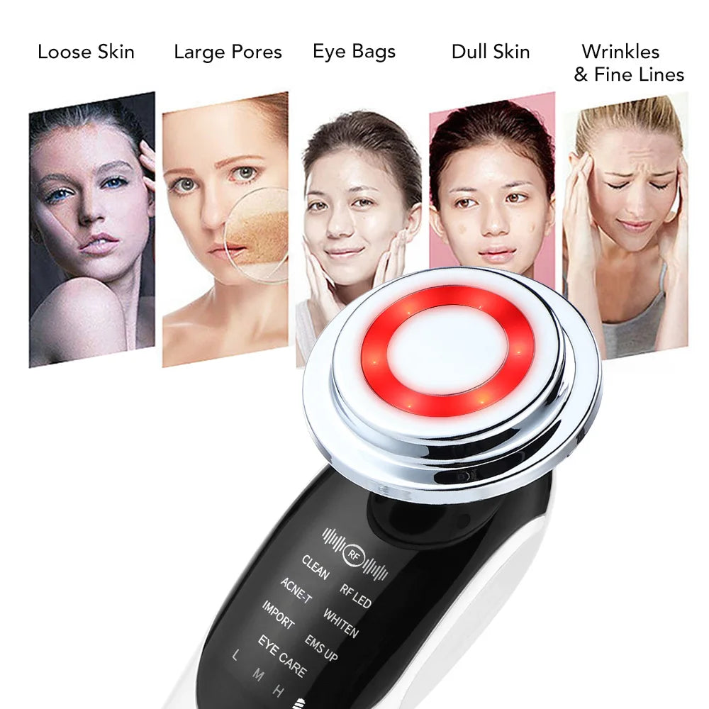 Face Lifting Device EMS Microcurrent Skin LED Facial Neck Massager