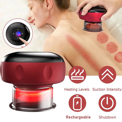 Body Scraping Massage Smart Electric Vacuum Cupping Heating