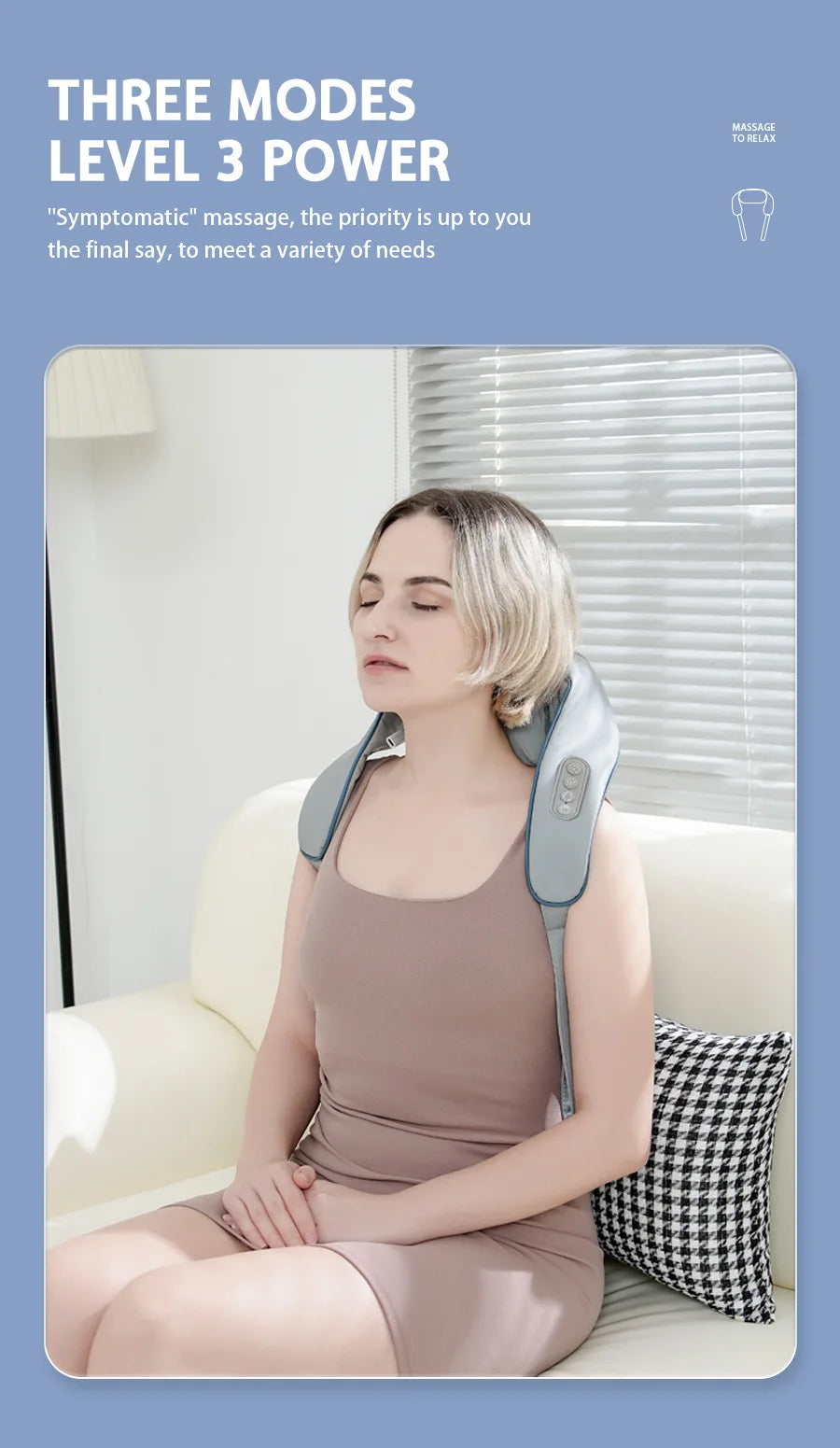 Portable Mini Relaxer Dredge Kneading Smart Electric Wrap Heated