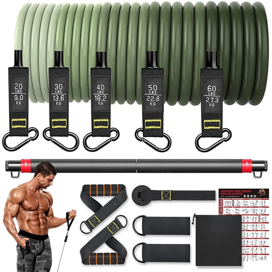 Resistance Band Set Workout Bands Exercise Band Fitness with Door