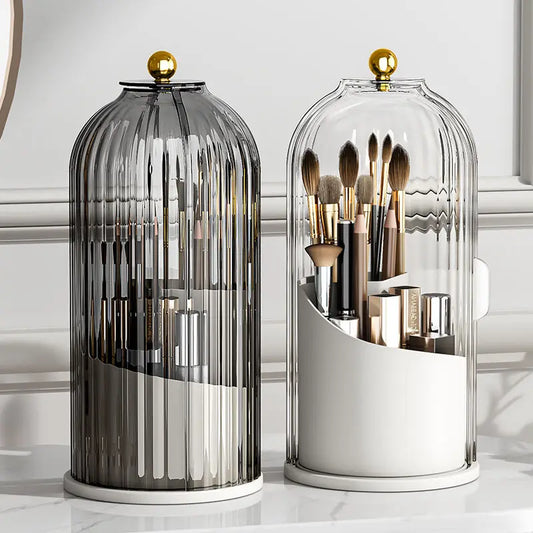 Makeup Brush Holder With Lid Luxury Cosmetic Organizer Lipstick
