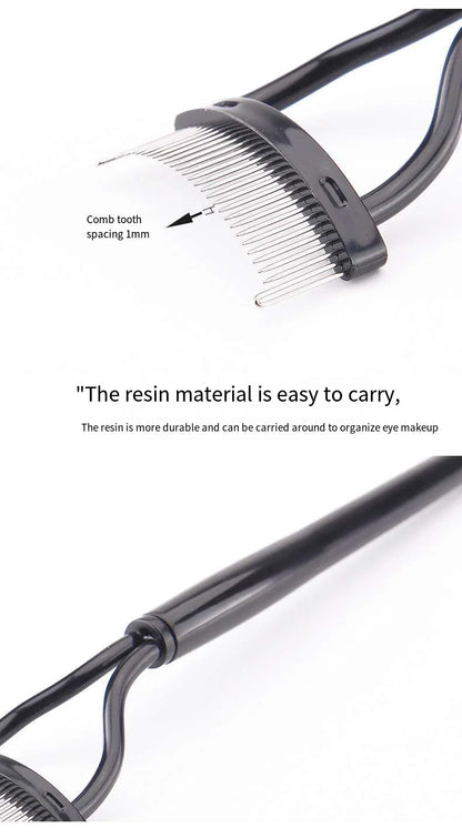 Eyelash Separator Metal Teeth Straight Eyelash Curler Beauty Makeup